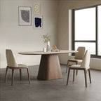 Modern Minimalist Oval Dining Table Set