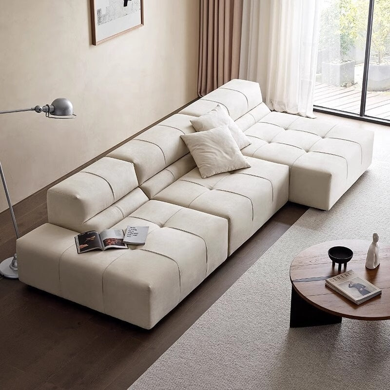 Modern Modular Cream Sectional Sofa
