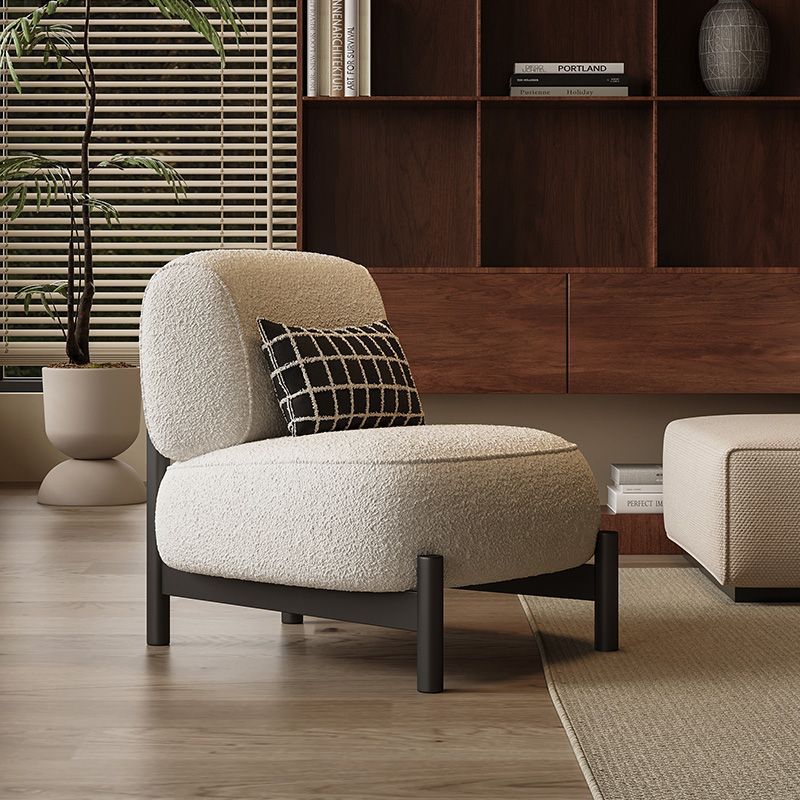 Modern Boucle Accent Chair Housenord