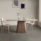 Modern Minimalist Oval Dining Table Set