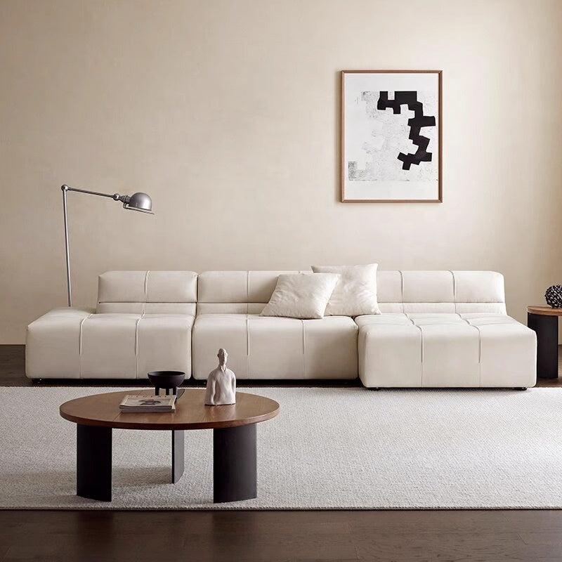 Modern Modular Cream Sectional Sofa