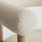 Modern Boucle Barrel Chair
