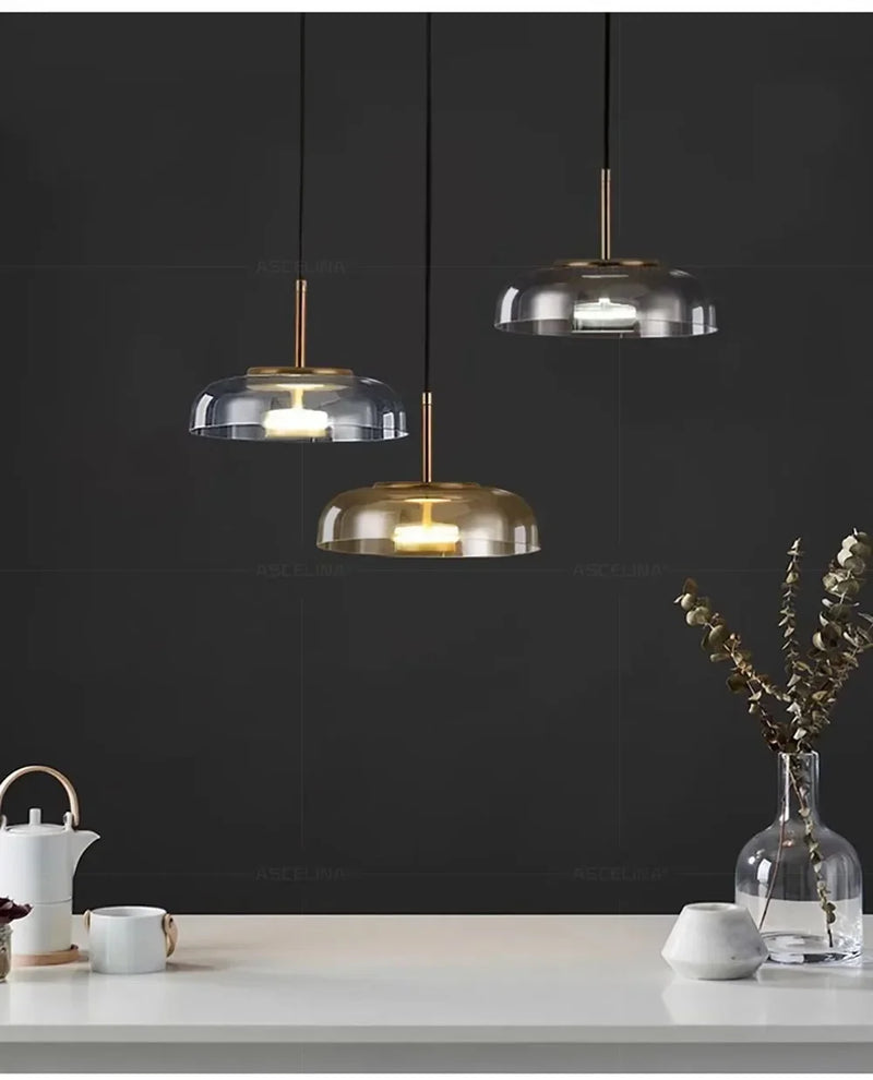 LED Modern Pendant Light Nordic Glass Hanging Lamp Dining Room Bedroom Loft Lamp Bar Decor Luminaire Suspension Light Fixtures
