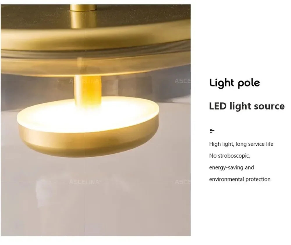 LED Modern Pendant Light Nordic Glass Hanging Lamp Dining Room Bedroom Loft Lamp Bar Decor Luminaire Suspension Light Fixtures