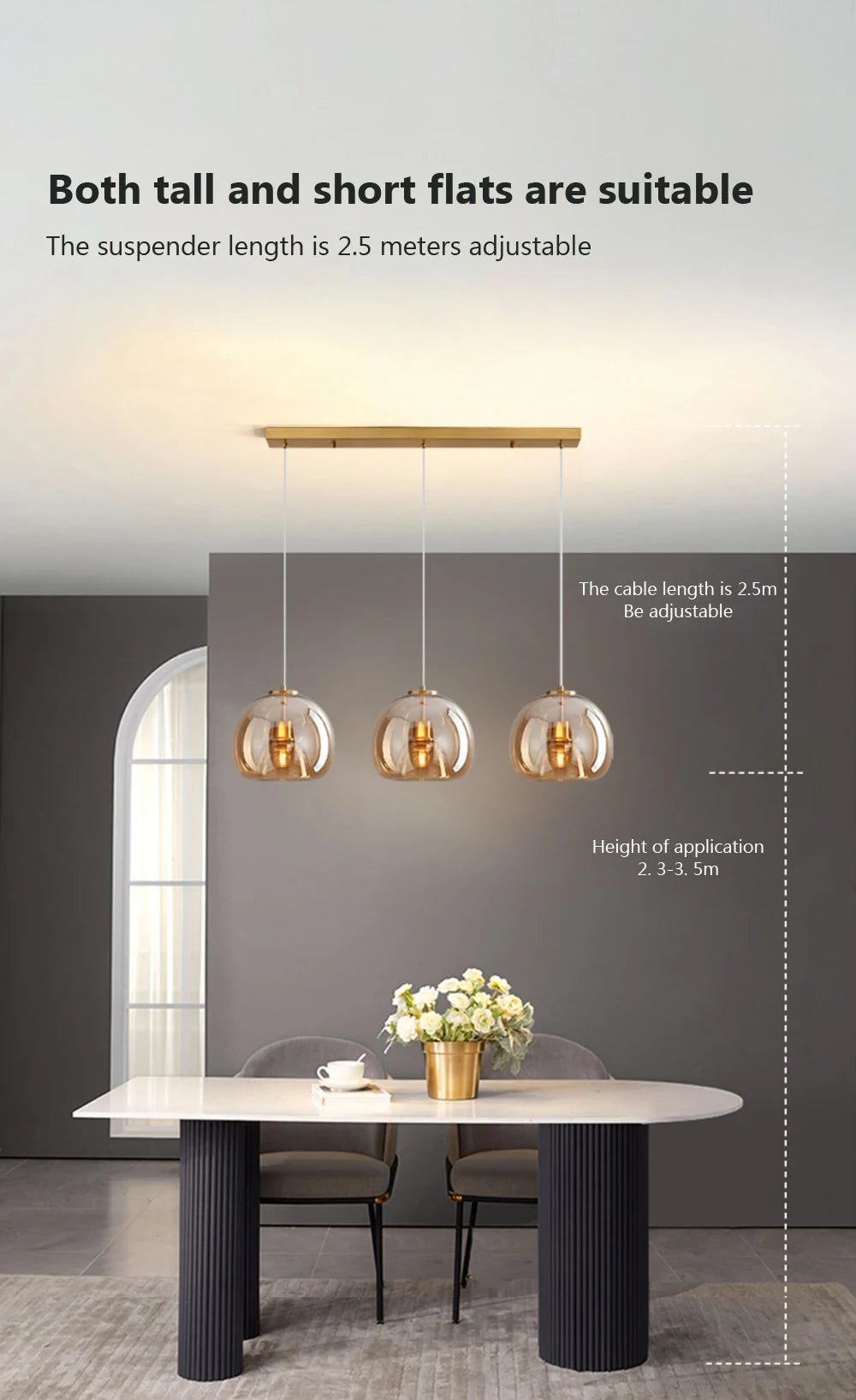 LED Glass Pendant Light light luxury pendant Lamp Deco Nordic Hanging Light Fixtures Bedroom Modern Luminaire Suspension lamp