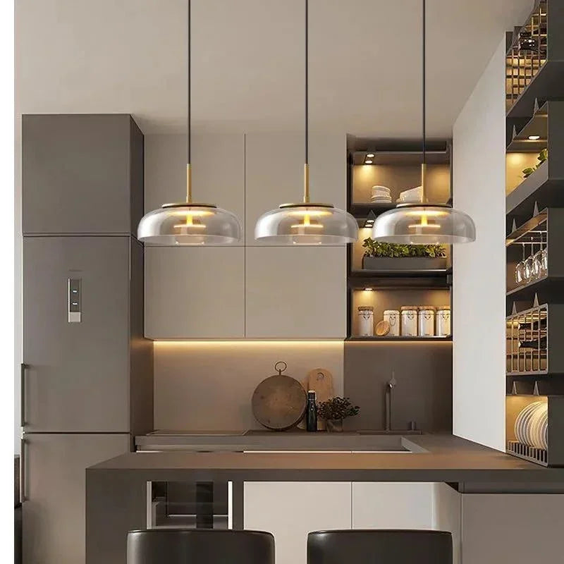 LED Modern Pendant Light Nordic Glass Hanging Lamp Dining Room Bedroom Loft Lamp Bar Decor Luminaire Suspension Light Fixtures