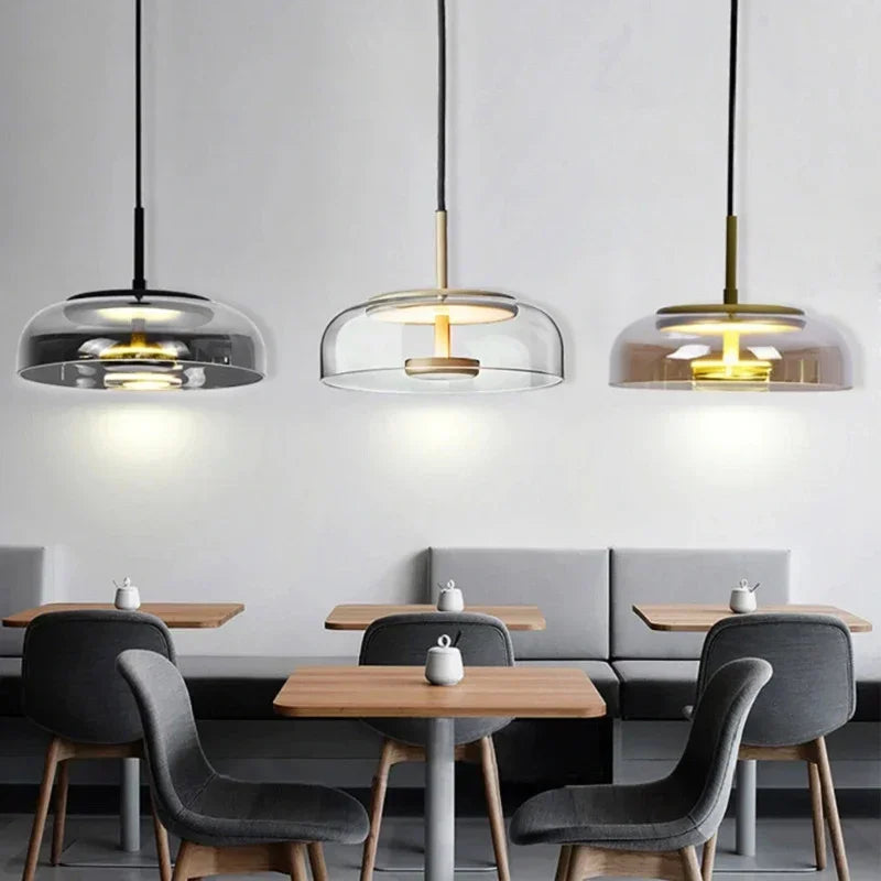 LED Modern Pendant Light Nordic Glass Hanging Lamp Dining Room Bedroom Loft Lamp Bar Decor Luminaire Suspension Light Fixtures