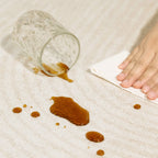 Minimalist Beige Striped Large Rugs