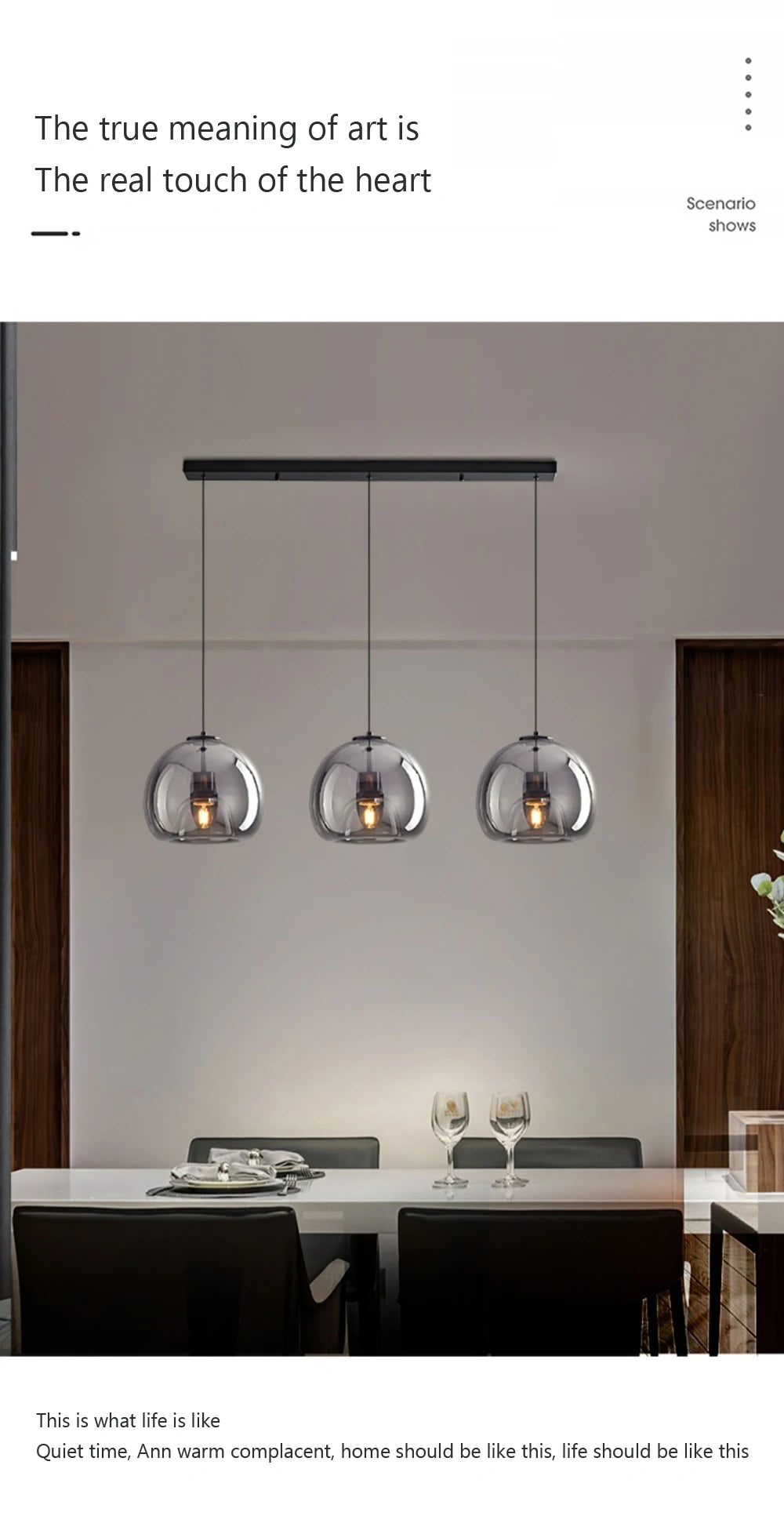 LED Glass Pendant Light light luxury pendant Lamp Deco Nordic Hanging Light Fixtures Bedroom Modern Luminaire Suspension lamp