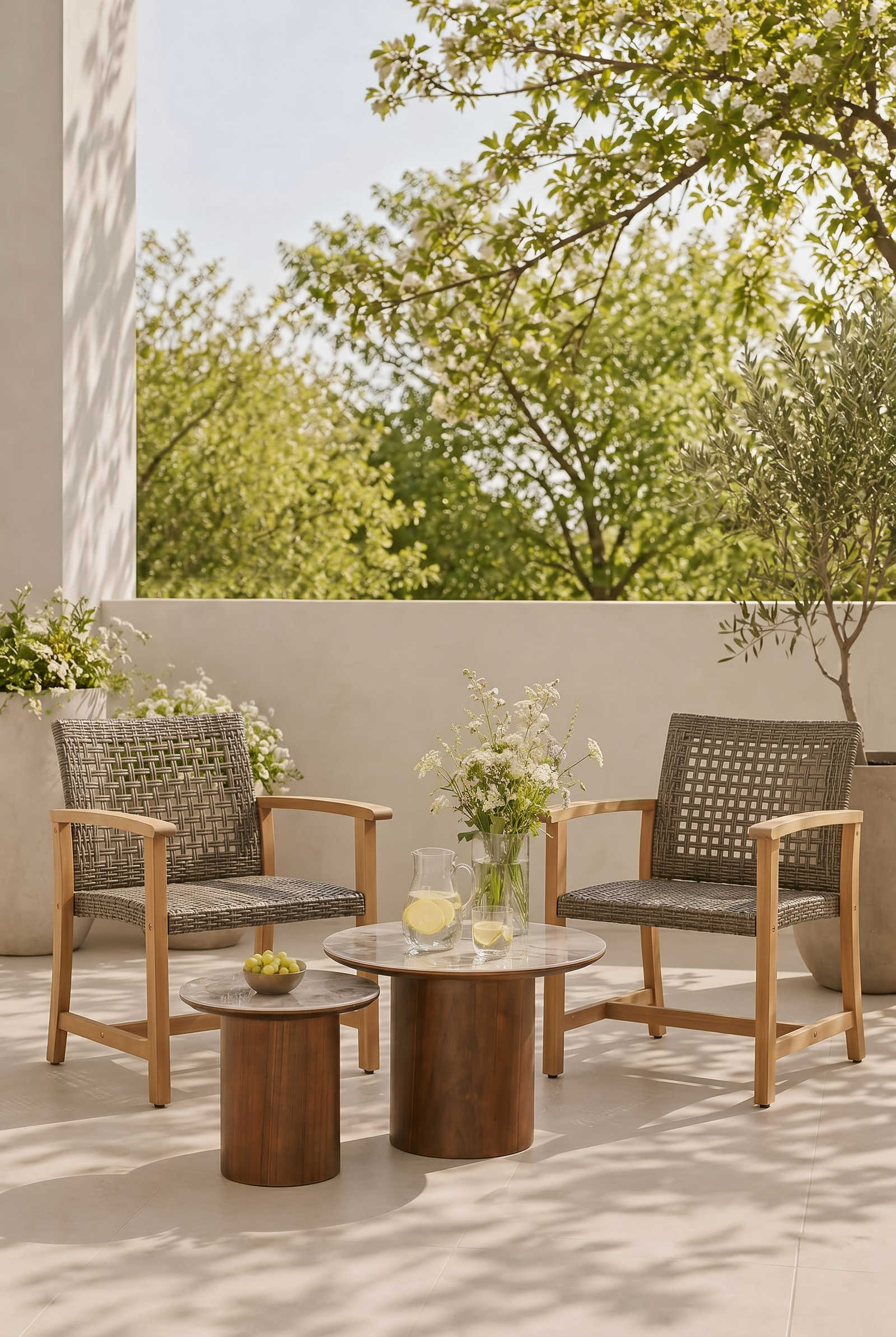 Thalor Outdoor Chairs - Set of 2 Housenord